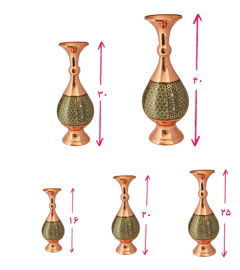 گلدان صراحی خاتم ممتاز اعلاء