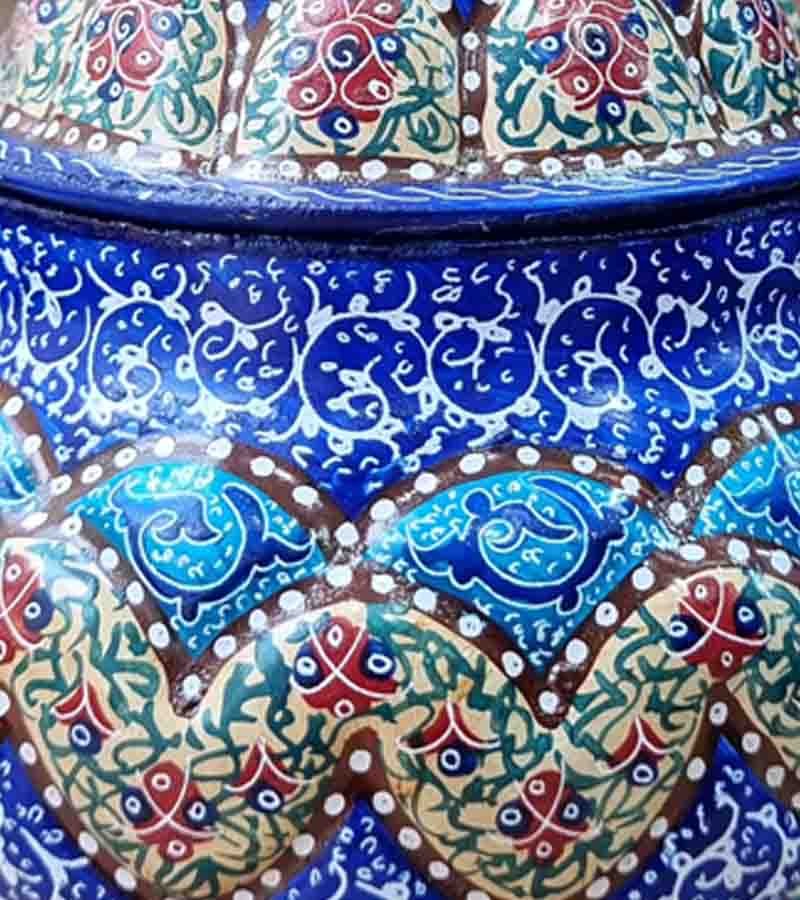 قندان توپی مینا کاری 